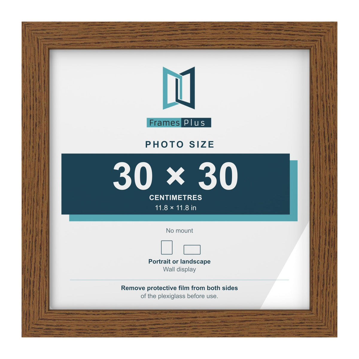 Dark Oak picture frame for a 30 x 30 cm photo