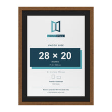Dark Oak 32 x 24 inch picture frame with a black mount for a 28 x 20 inch photo