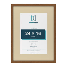 Dark Oak 32 x 24 inch picture frame with an ivory mount for a 24 x 16 inch photo