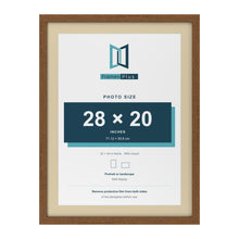 Dark Oak 32 x 24 inch picture frame with an ivory mount for a 28 x 20 inch photo