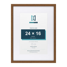 Dark Oak 32 x 24 inch picture frame with a white mount for a 24 x 16 inch photo