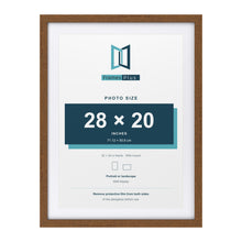 Dark Oak 32 x 24 inch picture frame with a white mount for a 28 x 20 inch photo