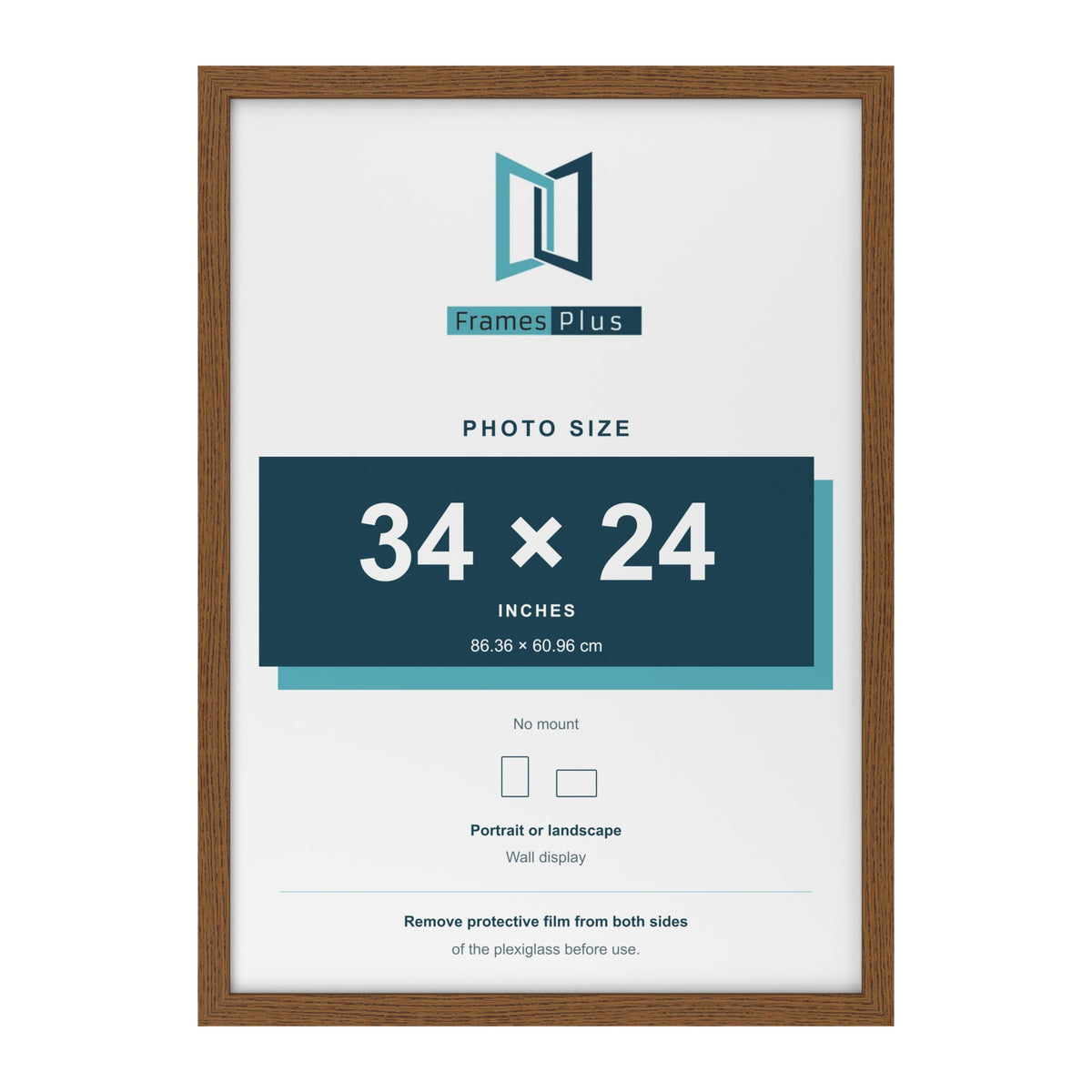 Dark Oak picture frame for a 34 x 24 inch photo