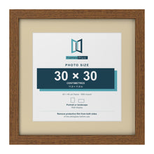 Dark Oak 40 x 40 cm picture frame with an ivory mount for a 30 x 30 cm photo