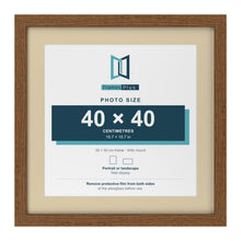 Dark Oak 50 x 50 cm picture frame with an ivory mount for a 40 x 40 cm photo