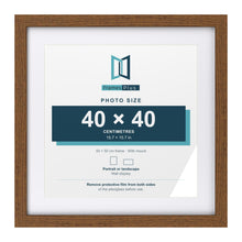 Dark Oak 50 x 50 cm picture frame with a white mount for a 40 x 40 cm photo