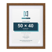 Dark Oak 60 x 50 cm picture frame with a white mount for a 50 x 40 cm photo