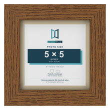 Dark Oak 6 x 6 inch picture frame with an ivory mount for a 5 x 5 inch photo