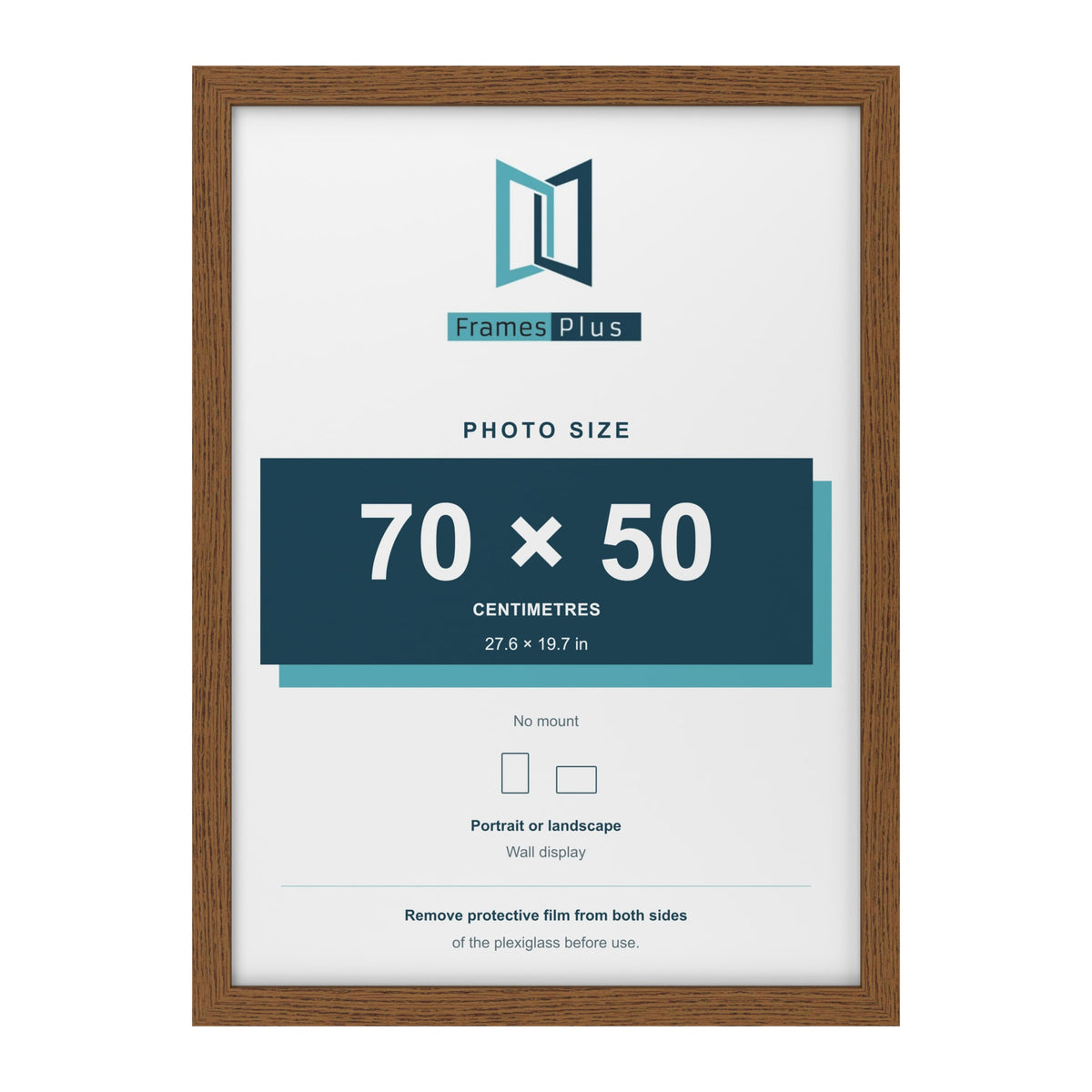 Dark Oak picture frame for a 70 x 50 cm photo