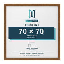 Dark Oak picture frame for a 70 x 70 cm photo