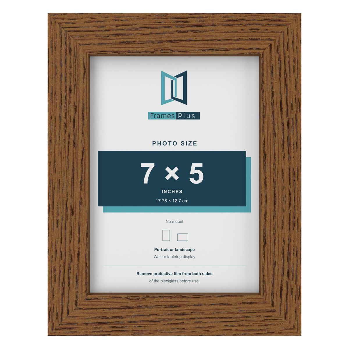 Dark Oak picture frame for a 7 x 5 inch photo