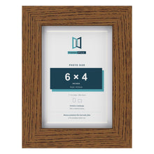 Dark Oak 7 x 5 inch picture frame with a white mount for a 6 x 4 inch photo