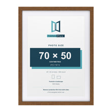 Dark Oak 80 x 60 cm picture frame with a white mount for a 70 x 50 cm photo
