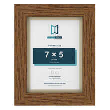 Dark Oak 8 x 6 inch picture frame with an ivory mount for a 7 x 5 inch photo