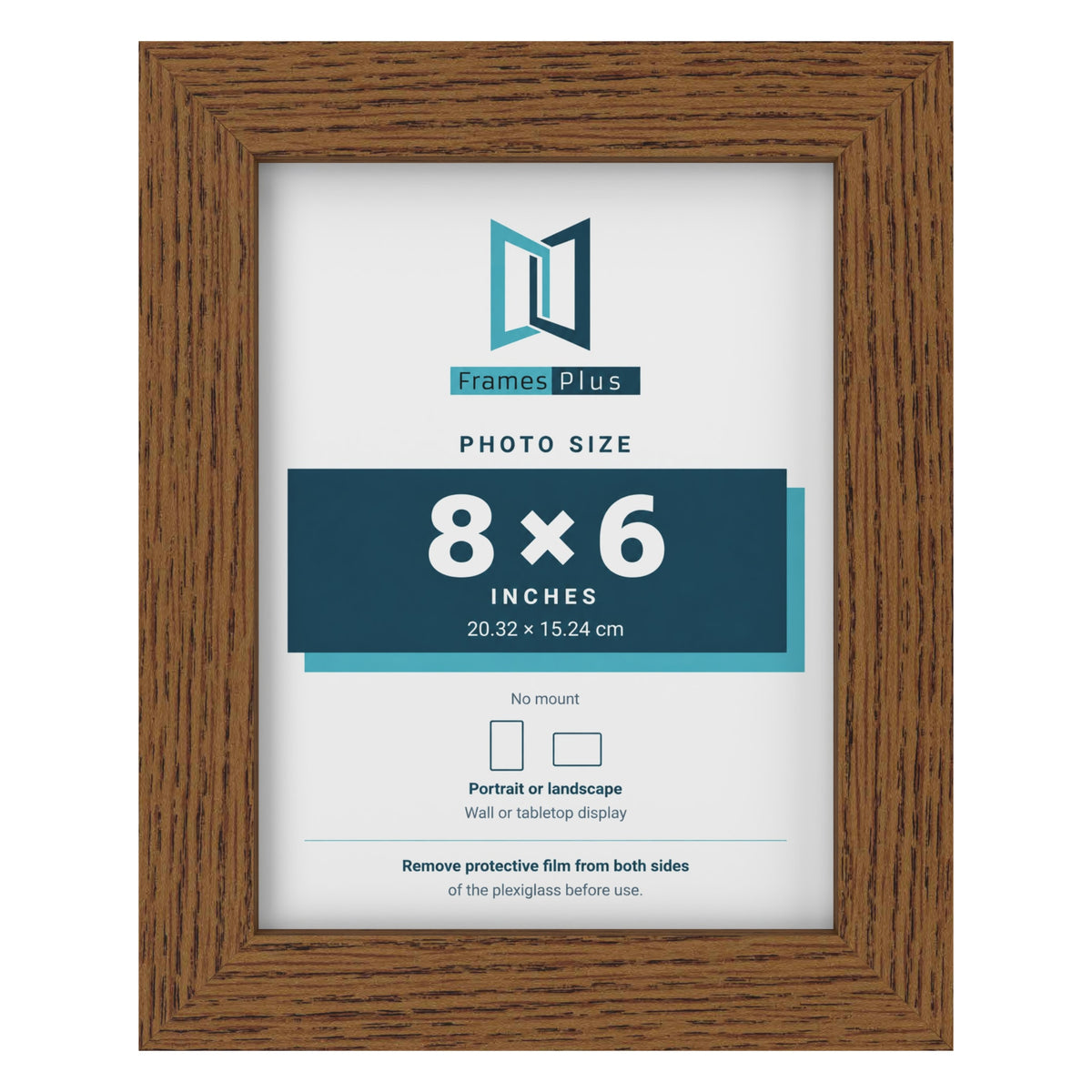 Dark Oak picture frame for a 8 x 6 inch photo