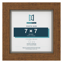 Dark Oak 8 x 8 inch picture frame with a Dawn Grey mount for a 7 x 7 inch photo