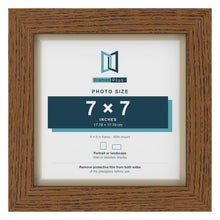 Dark Oak 8 x 8 inch picture frame with an ivory mount for a 7 x 7 inch photo