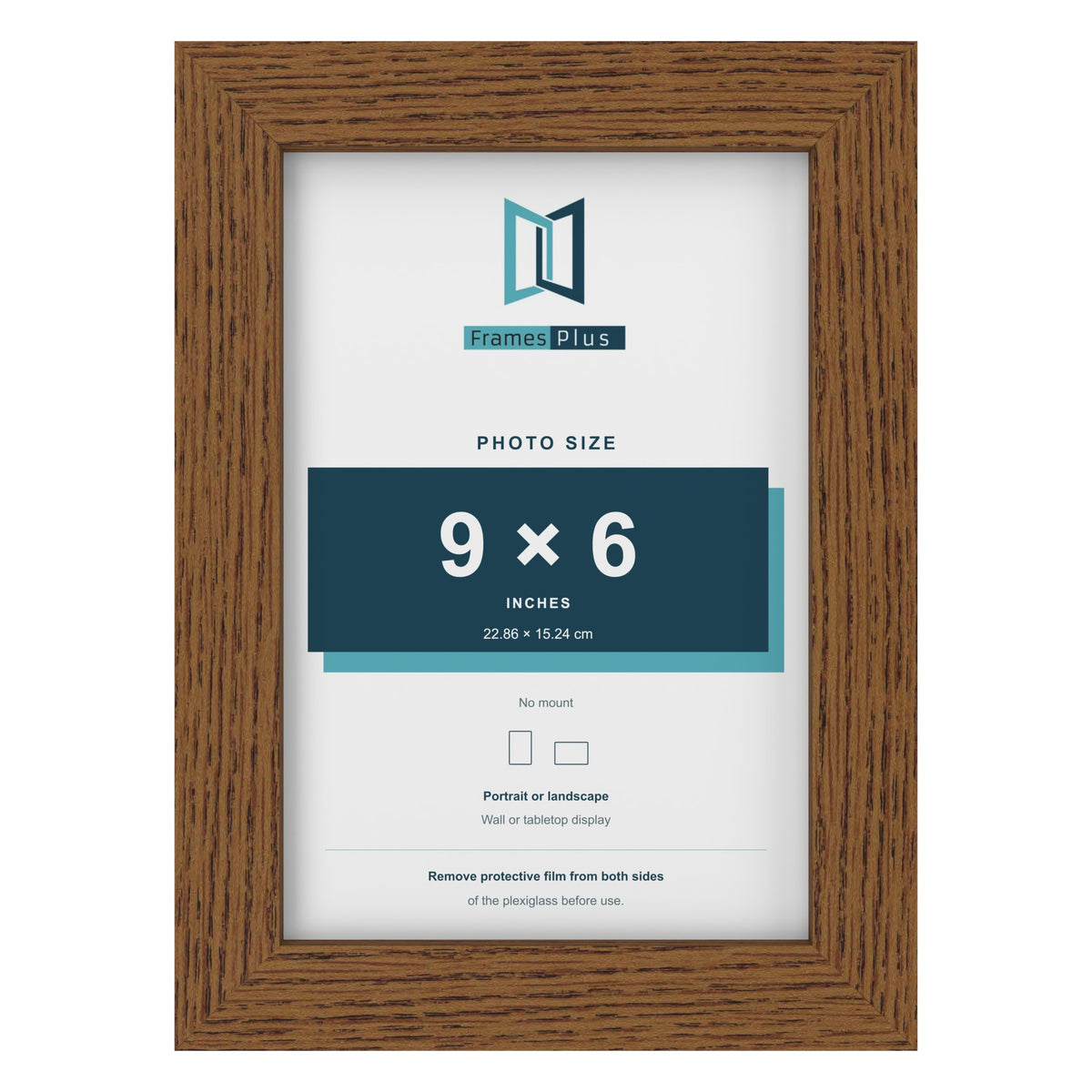 Dark Oak picture frame for a 9 x 6 inch photo