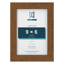 Dark Oak picture frame for a 9 x 6 inch photo