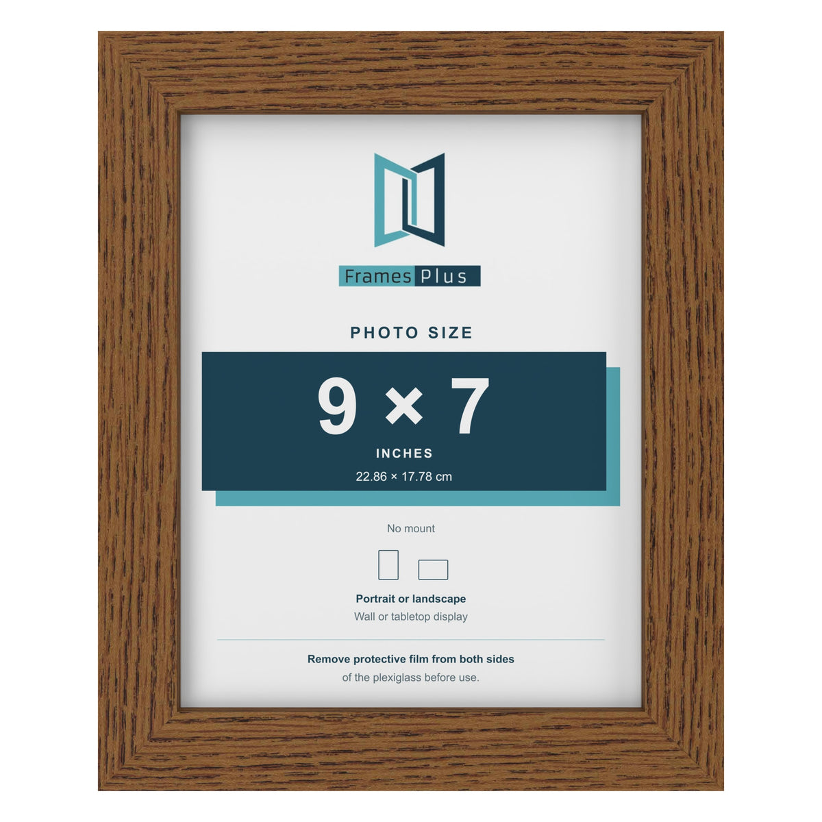 Dark Oak picture frame for a 9 x 7 inch photo