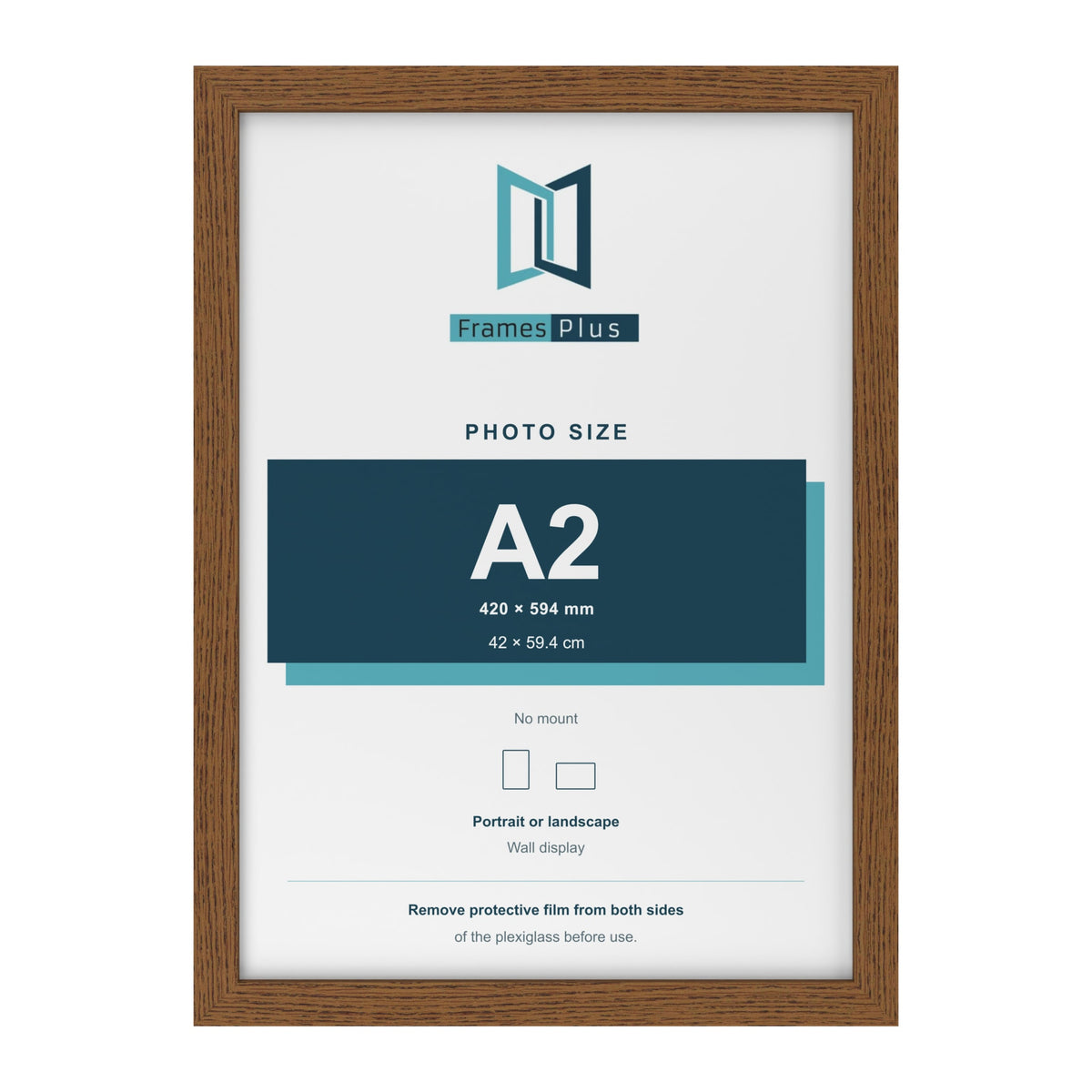 Dark Oak picture frame for an A2 photo