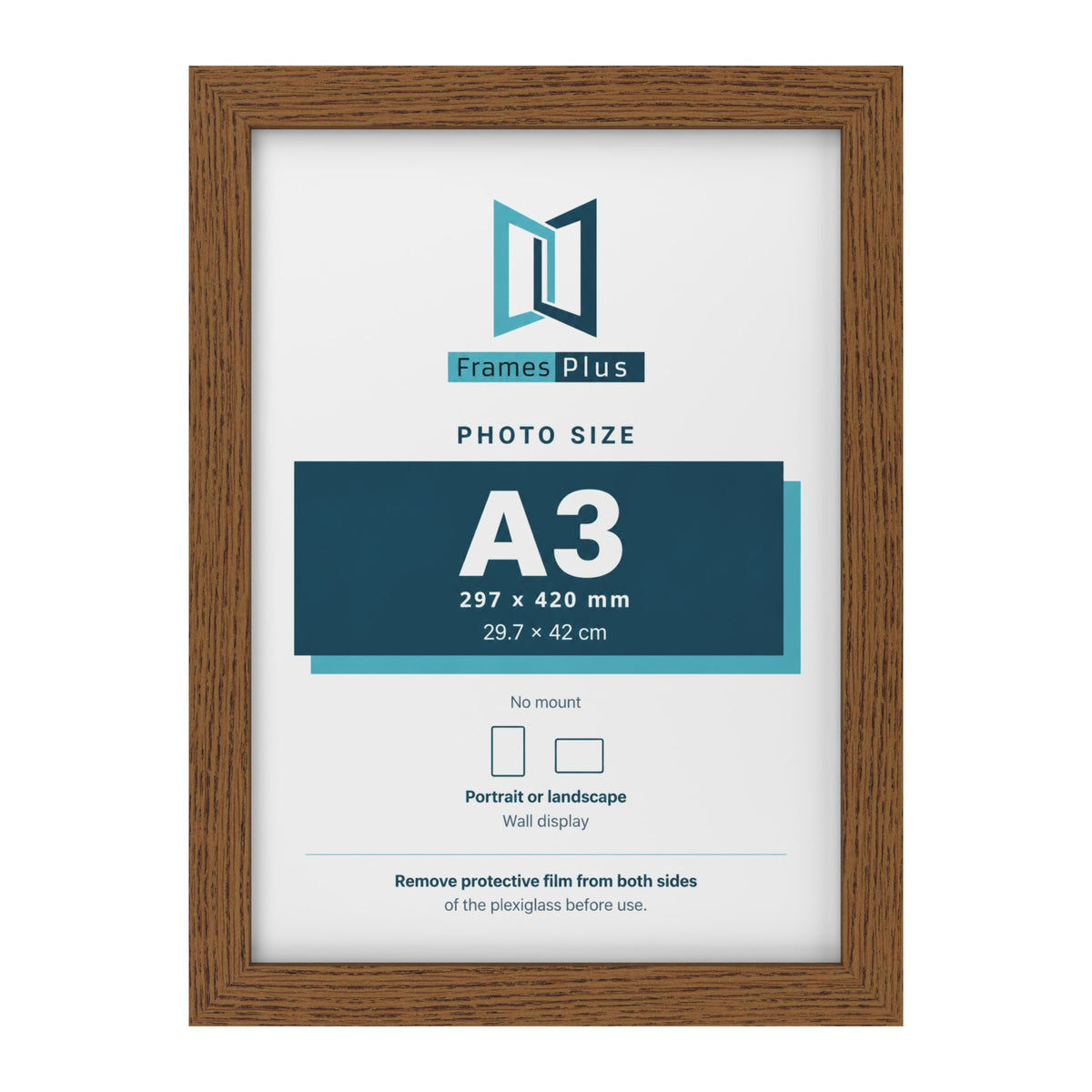 Dark Oak picture frame for an A3 photo