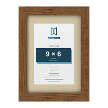 Dark Oak A4 picture frame with an ivory mount for a 9 x 6 inch photo