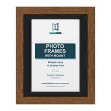 Dark Oak picture frame with a black mount