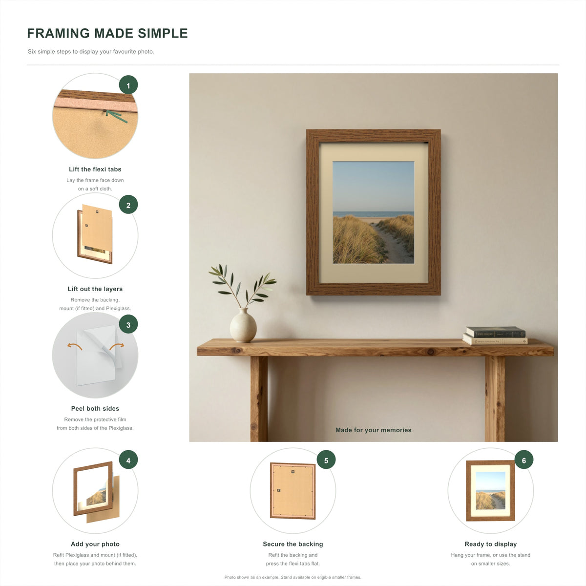 How to put a photo in a Dark Oak frame with an ivory mount in six steps