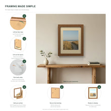 How to put a photo in a Dark Oak frame with an ivory mount in six steps