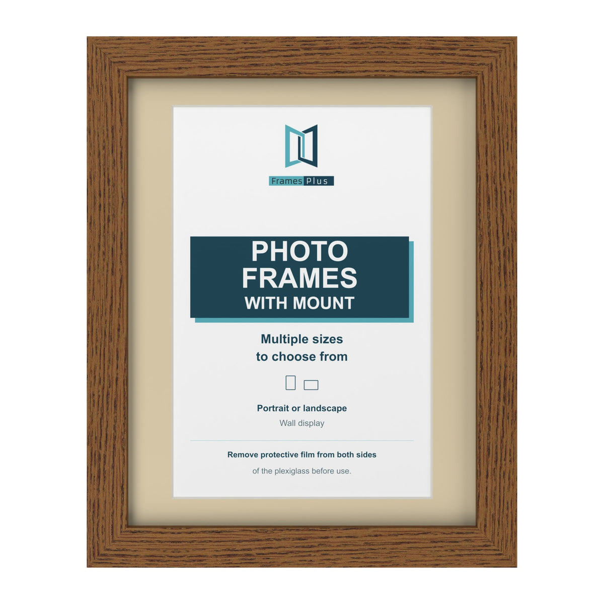 Dark Oak picture frame with an ivory mount