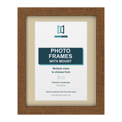 Classic Range Dark Oak Picture, Photo & Poster Frame with Ivory Mount