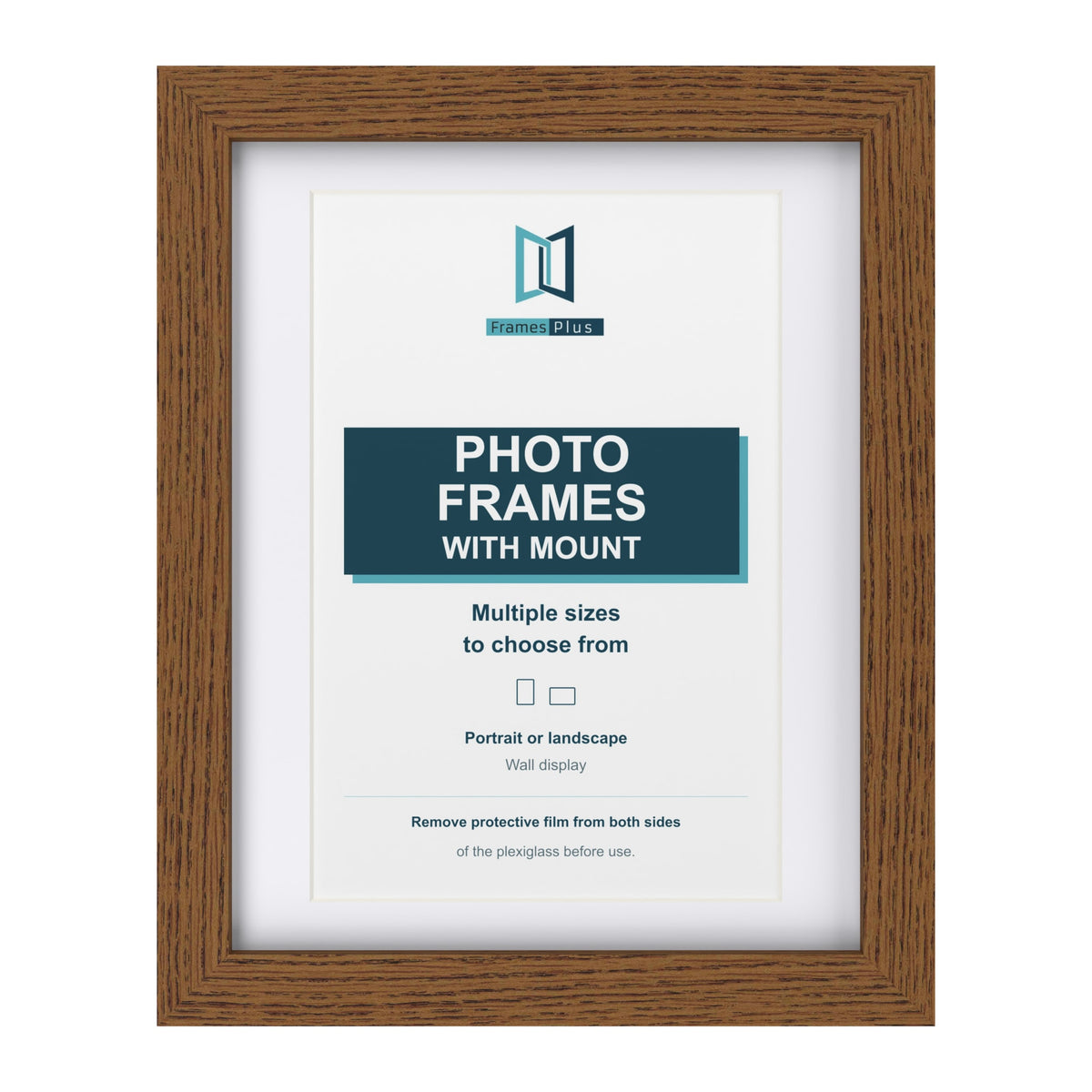 Dark Oak picture frame with a white mount