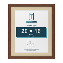 Dark Teak 24 x 20 inch picture frame with an ivory mount for a 20 x 16 inch photo