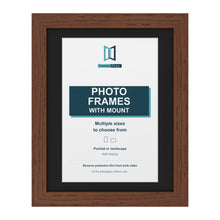 Dark Teak picture frame with a black mount