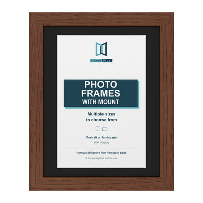Classic Range Dark Teak Picture, Photo & Poster Frame with Black Mount
