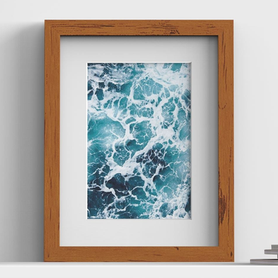 Classic Range Dark Teak Picture, Photo & Poster Frame with White Mount