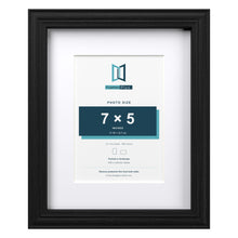 Devon Black 10 x 8 inch picture frame with a white mount for a 7 x 5 inch photo