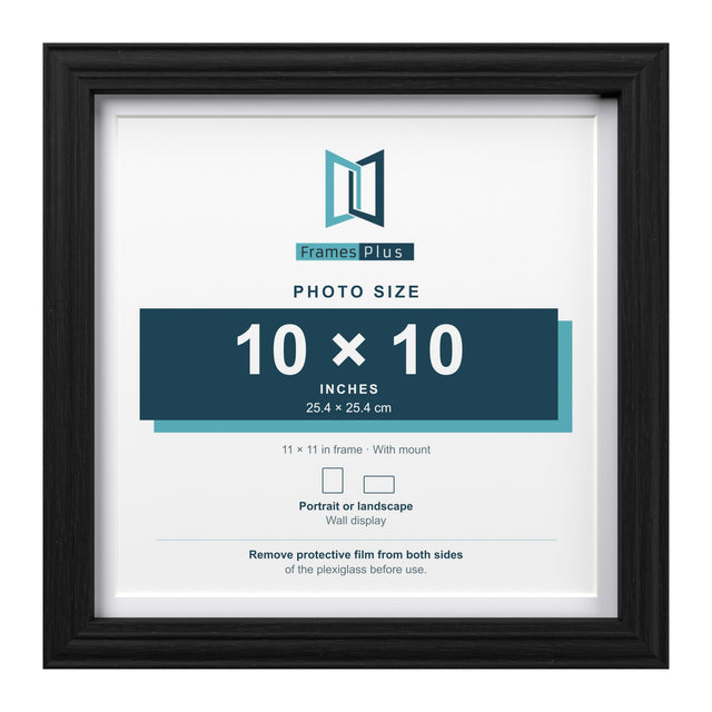 Devon Range Black Picture, Photo & Poster Frame with White Mount — Finish and profile example