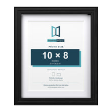 Devon Black 12 x 10 inch picture frame with a white mount for a 10 x 8 inch photo