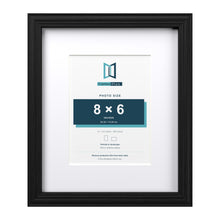Devon Black 12 x 10 inch picture frame with a white mount for an 8 x 6 inch photo