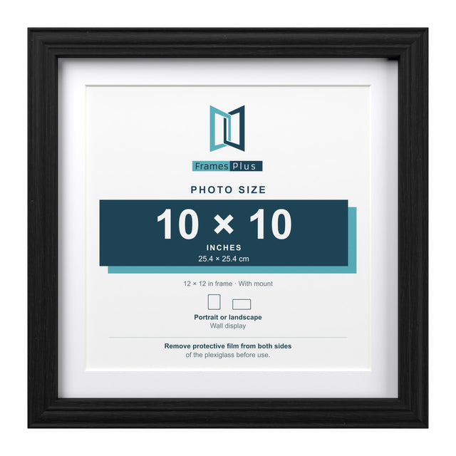 Devon Range Black Picture, Photo & Poster Frame with White Mount — Finish and profile example
