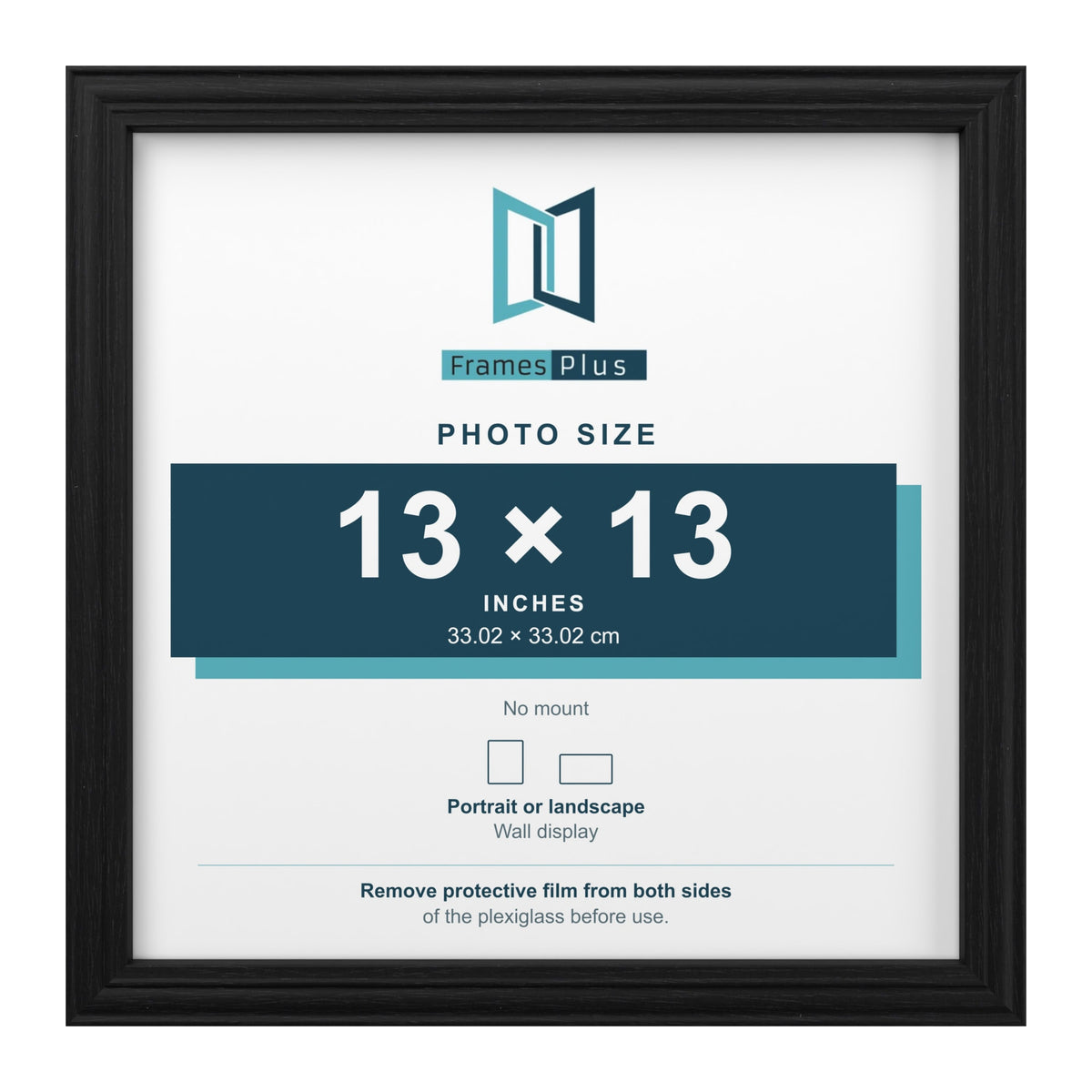 Devon Black picture frame for a 13 x 13 inch photo
