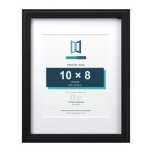 Devon Black 14 x 11 inch picture frame with a white mount for a 10 x 8 inch photo
