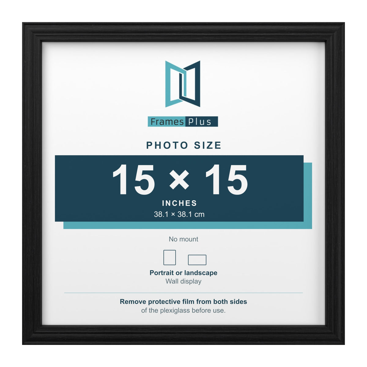 Devon Black picture frame for a 15 x 15 inch photo
