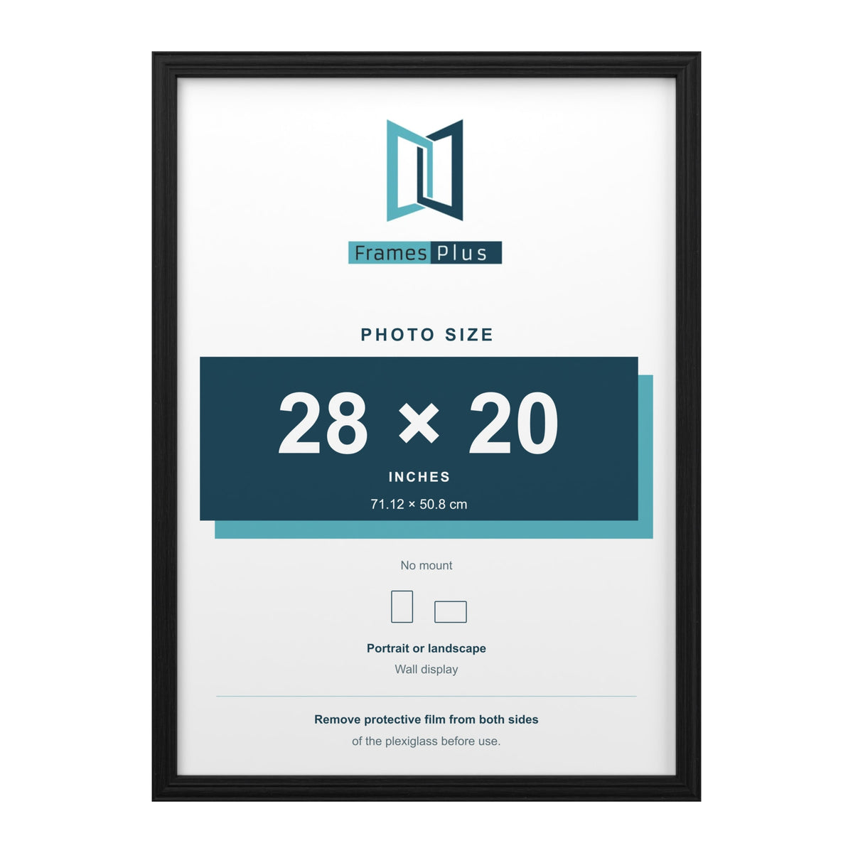 Devon Black picture frame for a 28 x 20 inch photo