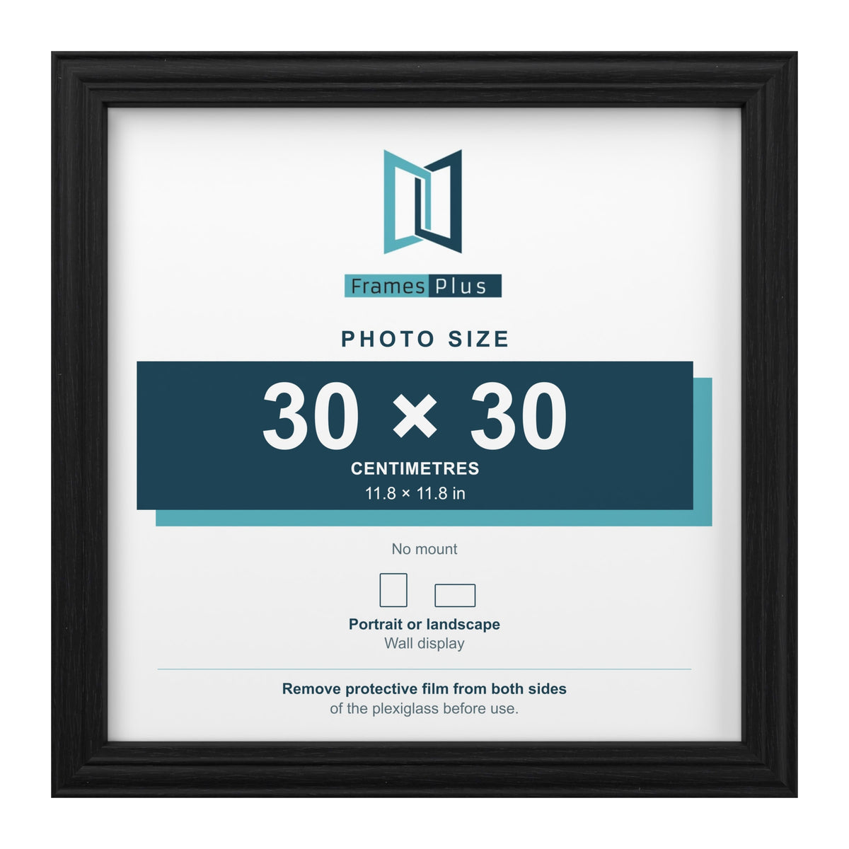 Devon Black picture frame for a 30 x 30 cm photo