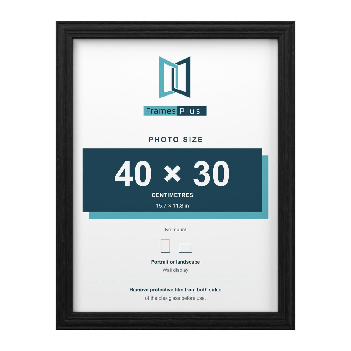 Devon Black picture frame for a 40 x 30 cm photo