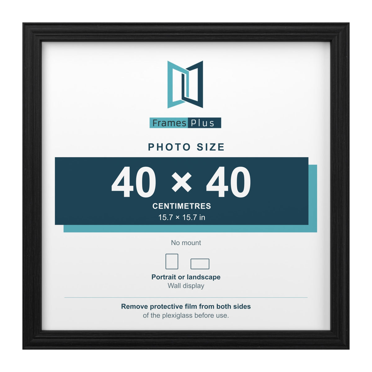 Devon Black picture frame for a 40 x 40 cm photo