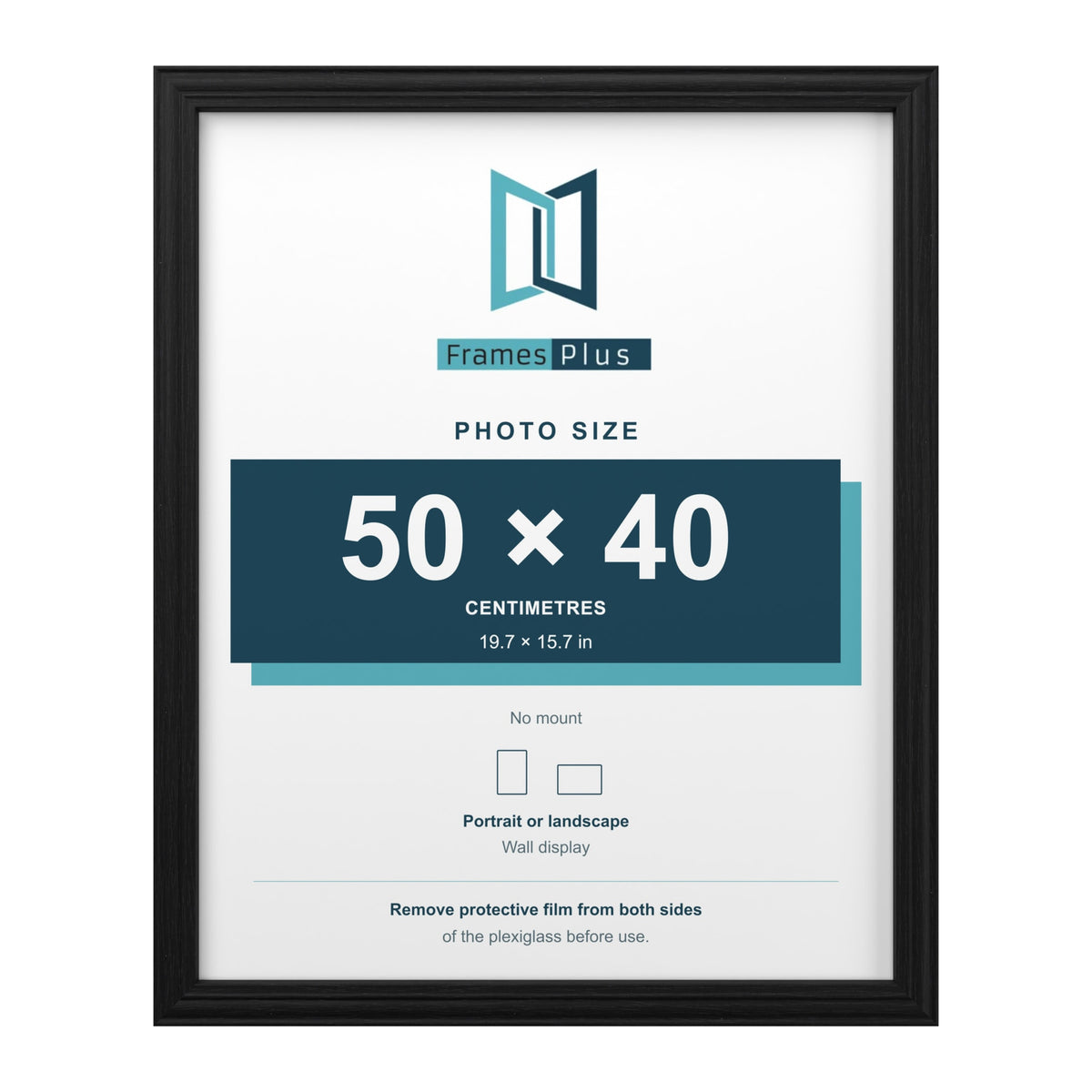 Devon Black picture frame for a 50 x 40 cm photo
